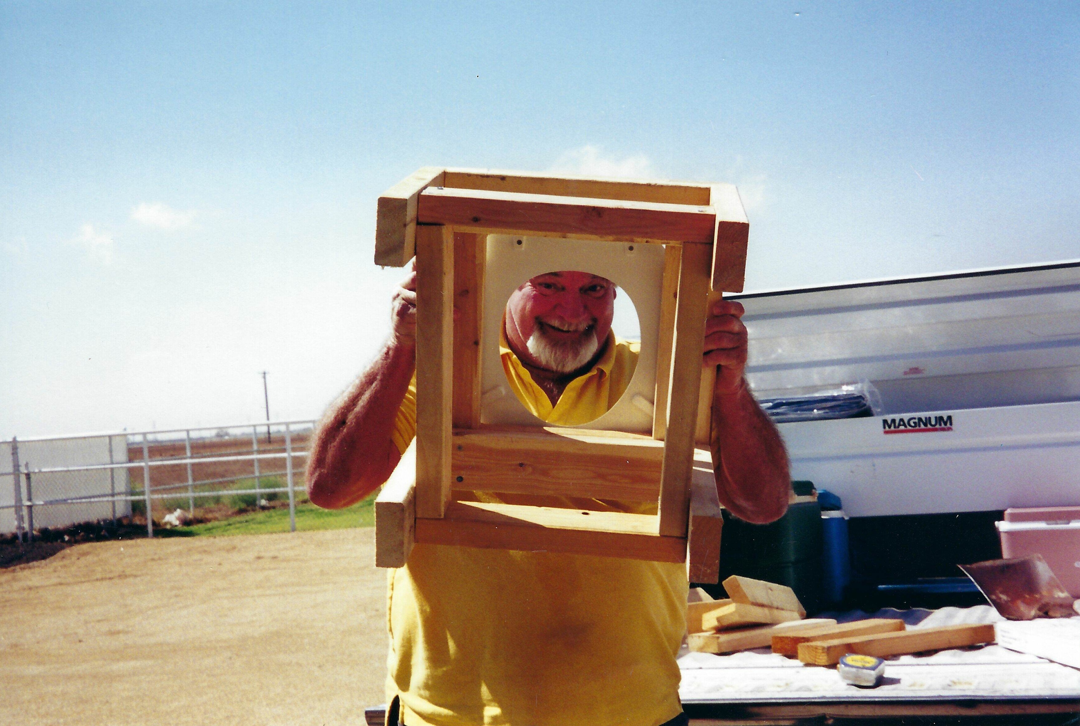 Grandpa's practical camping solution